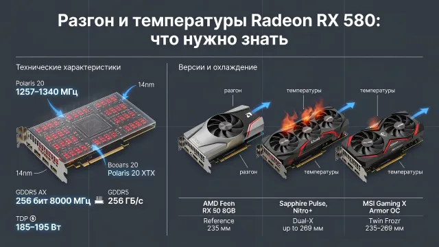 Разгон и температуры Radeon RX 580: что нужно знать